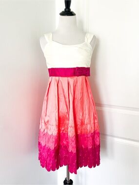 Ruby Rox White Bodice with Pink to Fuchsia Ombre Skirt Girls Formal Dress